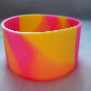 Pink and Yellow Silicone Boot for Tumblers.